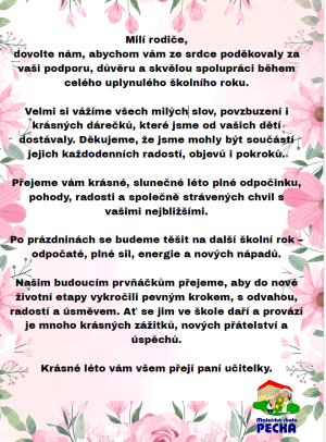 poděkování